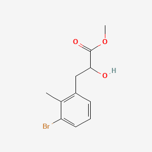 molecular formula C11H13BrO3 B13583991 Methyl 3-(3-bromo-2-methylphenyl)-2-hydroxypropanoate 