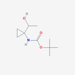 molecular formula C10H19NO3 B13584012 tert-butyl N-[1-(1-hydroxyethyl)cyclopropyl]carbamate CAS No. 1889529-26-3