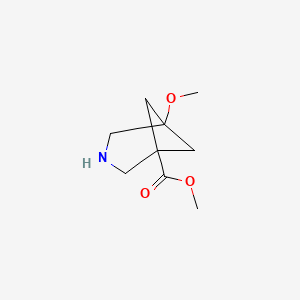 molecular formula C9H15NO3 B13584017 Methyl 5-methoxy-3-azabicyclo[3.1.1]heptane-1-carboxylate 