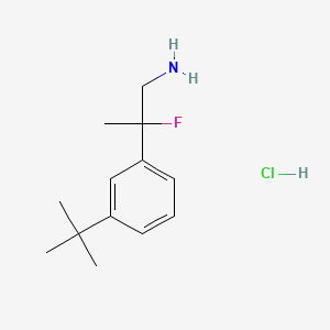 molecular formula C13H21ClFN B13584024 2-(3-Tert-butylphenyl)-2-fluoropropan-1-aminehydrochloride 