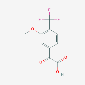 molecular formula C10H7F3O4 B13584089 2-(3-Methoxy-4-(trifluoromethyl)phenyl)-2-oxoacetic acid 
