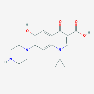molecular formula C17H19N3O4 B135841 6-Hydroxy-6-defluoro Ciprofloxacin CAS No. 226903-07-7