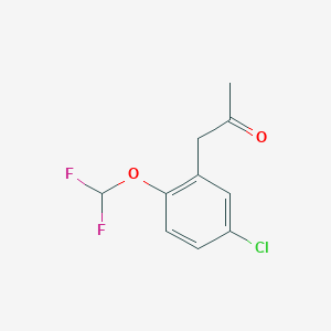 molecular formula C10H9ClF2O2 B13584117 1-(5-Chloro-2-(difluoromethoxy)phenyl)propan-2-one 