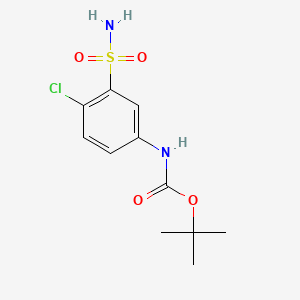 molecular formula C11H15ClN2O4S B13584134 tert-Butyl (4-chloro-3-sulfamoylphenyl)carbamate 