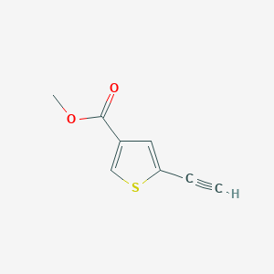 molecular formula C8H6O2S B13584151 Methyl5-ethynylthiophene-3-carboxylate 