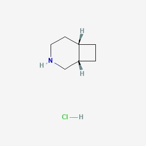 molecular formula C7H14ClN B13584152 rac-(1R,6R)-3-azabicyclo[4.2.0]octane hydrochloride 