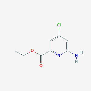 molecular formula C8H9ClN2O2 B13584190 Ethyl 6-amino-4-chloropicolinate 