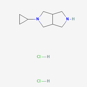 molecular formula C9H18Cl2N2 B13584220 2-Cyclopropyloctahydropyrrolo[3,4-c]pyrrole dihydrochloride 