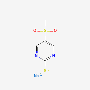 molecular formula C5H5N2NaO2S2 B13584223 Sodium(5-methanesulfonylpyrimidin-2-yl)sulfanide 