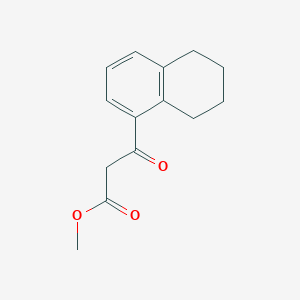 molecular formula C14H16O3 B13584227 Methyl 3-oxo-3-(5,6,7,8-tetrahydronaphthalen-1-yl)propanoate 