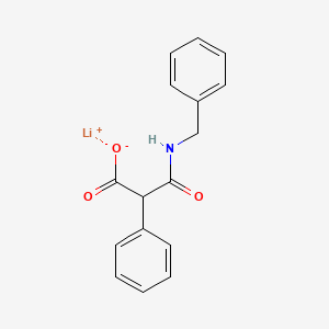 molecular formula C16H14LiNO3 B13584241 Lithium(1+)ion2-(benzylcarbamoyl)-2-phenylacetate 