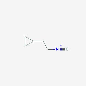 molecular formula C6H9N B13584309 (2-Isocyanoethyl)cyclopropane 