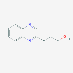 molecular formula C12H14N2O B13584317 4-(Quinoxalin-2-yl)butan-2-ol 