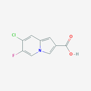 molecular formula C9H5ClFNO2 B13584327 7-Chloro-6-fluoroindolizine-2-carboxylic acid CAS No. 2383182-67-8