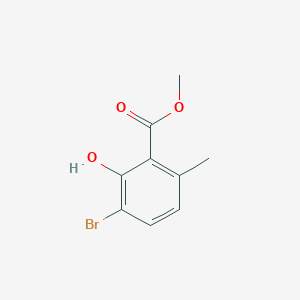 molecular formula C9H9BrO3 B13584337 Methyl 3-bromo-2-hydroxy-6-methylbenzoate 
