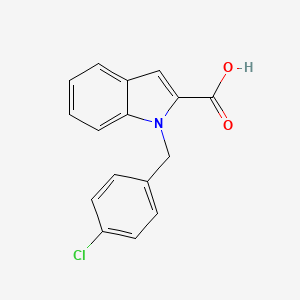 molecular formula C16H12ClNO2 B1358443 1-(4-Chlorobenzyl)-1H-indole-2-carboxylic acid CAS No. 220677-67-8