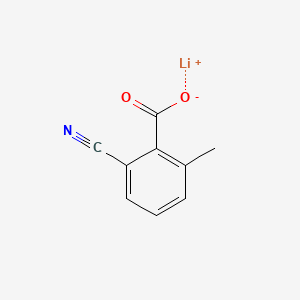 molecular formula C9H6LiNO2 B13584432 Lithium(1+)ion2-cyano-6-methylbenzoate 