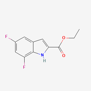 molecular formula C11H9F2NO2 B1358444 5,7-二氟-1H-吲哚-2-羧酸乙酯 CAS No. 220679-10-7
