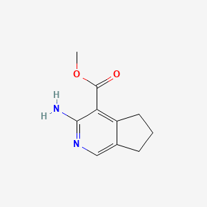 molecular formula C10H12N2O2 B13584443 Methyl 3-Amino-6,7-dihydro-5H-cyclopenta[c]pyridine-4-carboxylate 