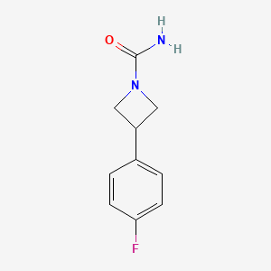 molecular formula C10H11FN2O B13584486 3-(4-Fluorophenyl)azetidine-1-carboxamide 