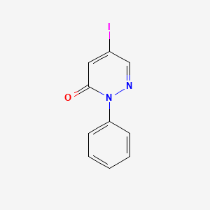 molecular formula C10H7IN2O B13584489 5-Iodo-2-phenyl-2,3-dihydropyridazin-3-one 