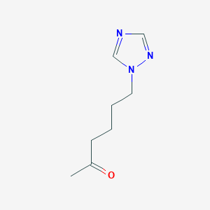 molecular formula C8H13N3O B13584533 6-(1h-1,2,4-Triazol-1-yl)hexan-2-one 