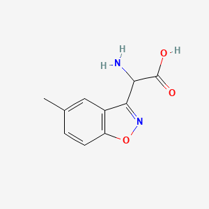 molecular formula C10H10N2O3 B1358455 Amino-(5-methyl-benzo[d]isoxazol-3-yl)-acetic acid 