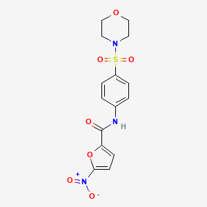 molecular formula C15H15N3O7S B13584608 N-(4-morpholin-4-ylsulfonylphenyl)-5-nitrofuran-2-carboxamide 