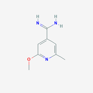 molecular formula C8H11N3O B13584610 2-Methoxy-6-methylisonicotinimidamide 