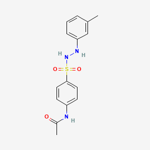molecular formula C15H17N3O3S B13584673 N-[4-[(3-methylanilino)sulfamoyl]phenyl]acetamide CAS No. 847733-06-6