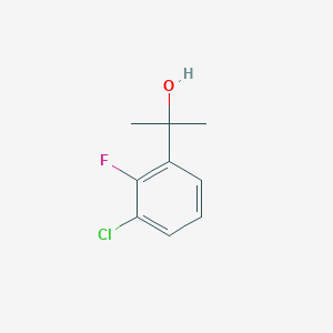 molecular formula C9H10ClFO B13584676 2-(3-Chloro-2-fluorophenyl)propan-2-ol 