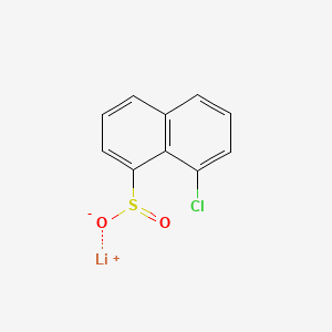 molecular formula C10H6ClLiO2S B13584681 Lithium(1+)8-chloronaphthalene-1-sulfinate 