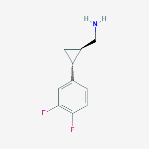 molecular formula C10H11F2N B13584713 Rac-[(1r,2r)-2-(3,4-difluorophenyl)cyclopropyl]methanamine 
