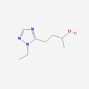 molecular formula C8H15N3O B13584721 4-(1-Ethyl-1h-1,2,4-triazol-5-yl)butan-2-ol 