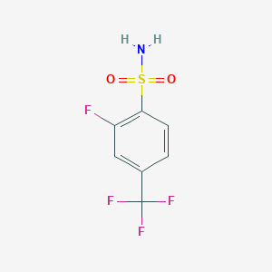 molecular formula C7H5F4NO2S B13584725 2-Fluoro-4-(trifluoromethyl)benzenesulfonamide 