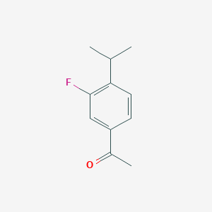 molecular formula C11H13FO B13584786 1-[3-Fluoro-4-(propan-2-yl)phenyl]ethan-1-one 