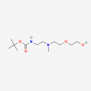 molecular formula C12H26N2O4 B13584817 tert-Butyl (2-((2-(2-hydroxyethoxy)ethyl)(methyl)amino)ethyl)carbamate 
