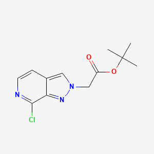 molecular formula C12H14ClN3O2 B13584829 tert-butyl2-{7-chloro-2H-pyrazolo[3,4-c]pyridin-2-yl}acetate 