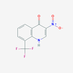molecular formula C10H5F3N2O3 B13584831 3-Nitro-8-(trifluoromethyl)quinolin-4-ol 