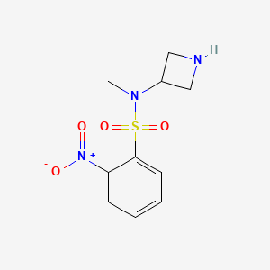molecular formula C10H13N3O4S B13584848 N-(azetidin-3-yl)-N-methyl-2-nitrobenzene-1-sulfonamide 