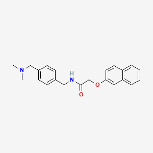 molecular formula C22H24N2O2 B13584870 N-({4-[(dimethylamino)methyl]phenyl}methyl)-2-(naphthalen-2-yloxy)acetamide CAS No. 879345-77-4