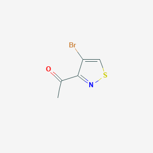 molecular formula C5H4BrNOS B13584888 1-(4-Bromo-1,2-thiazol-3-yl)ethan-1-one 