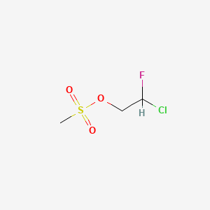 molecular formula C3H6ClFO3S B13584903 2-Chloro-2-fluoroethylmethanesulfonate 