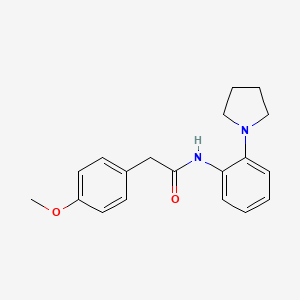 molecular formula C19H22N2O2 B13584918 2-(4-methoxyphenyl)-N-(2-pyrrolidin-1-ylphenyl)acetamide CAS No. 926606-45-3