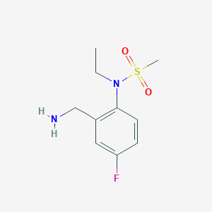 molecular formula C10H15FN2O2S B13584929 N-[2-(aminomethyl)-4-fluorophenyl]-N-ethylmethanesulfonamide 