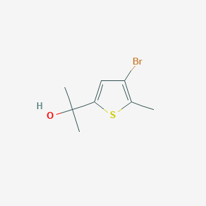 molecular formula C8H11BrOS B13584937 2-(4-Bromo-5-methylthiophen-2-yl)propan-2-ol 