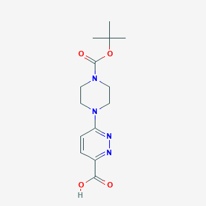 molecular formula C14H20N4O4 B13584971 6-{4-[(Tert-butoxy)carbonyl]piperazin-1-yl}pyridazine-3-carboxylicacid 