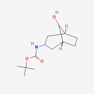 molecular formula C13H23NO3 B13584984 Rel-tert-butyl ((1R,3s,5S,8r)-8-hydroxybicyclo[3.2.1]octan-3-yl)carbamate 