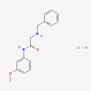 molecular formula C16H19ClN2O2 B1358499 2-Benzylamino-N-(3-methoxy-phenyl)-acetamide hydrochloride CAS No. 1135263-02-3