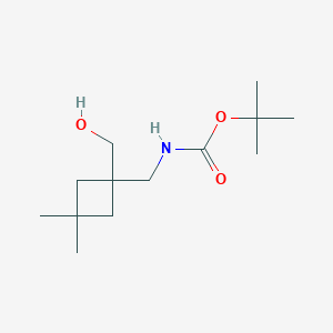 molecular formula C13H25NO3 B13584995 Tert-butyl ((1-(hydroxymethyl)-3,3-dimethylcyclobutyl)methyl)carbamate 